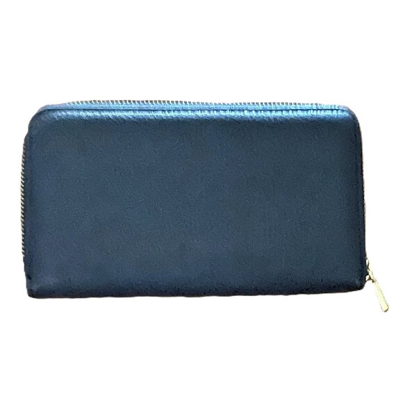 Zip Around Clutch/Wallet Navy with Gold Studs - Picture 2 of 3